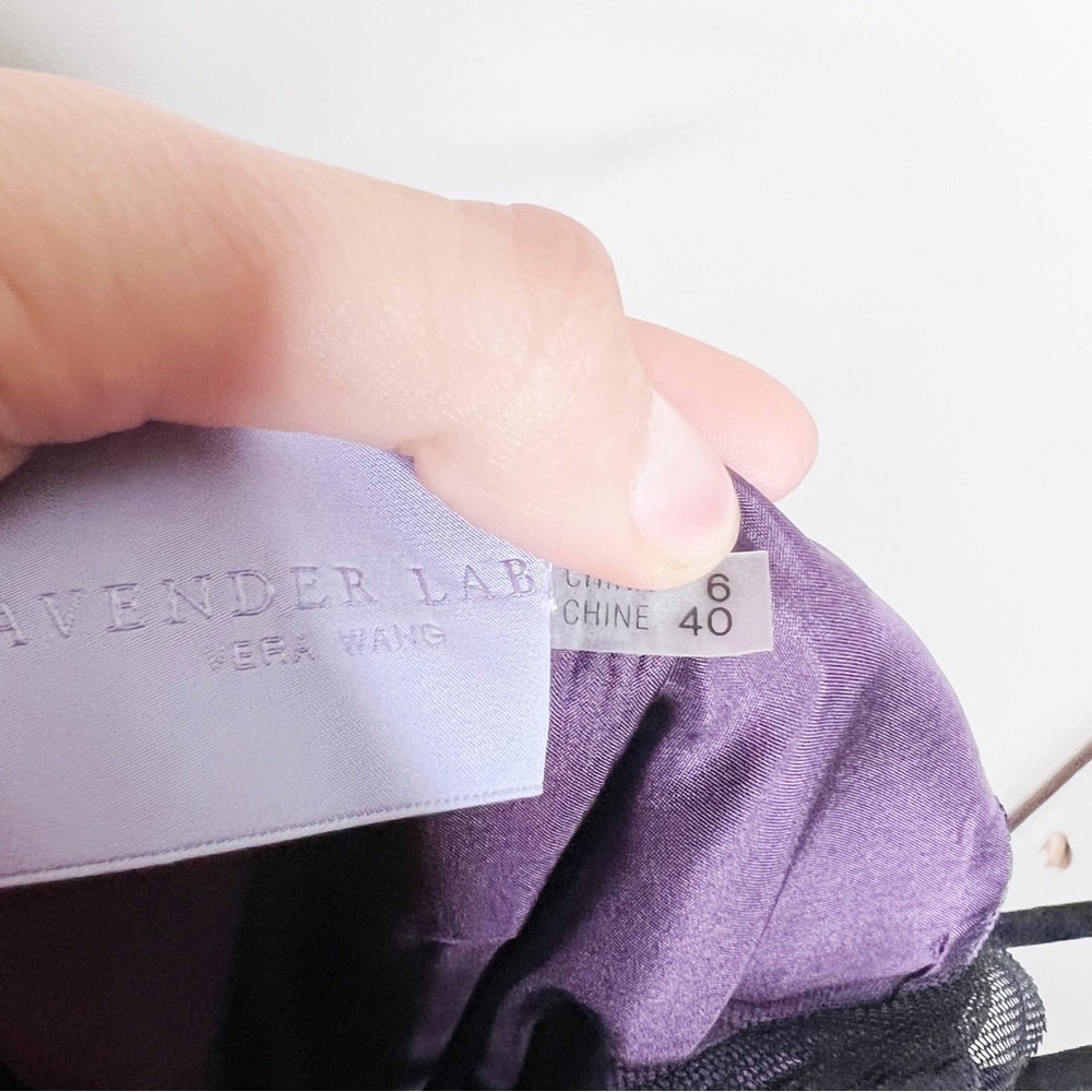 NWT Lavender Label by Vera Wang Women Purple Cocktail Dress 6 New - Picture 6 of 7